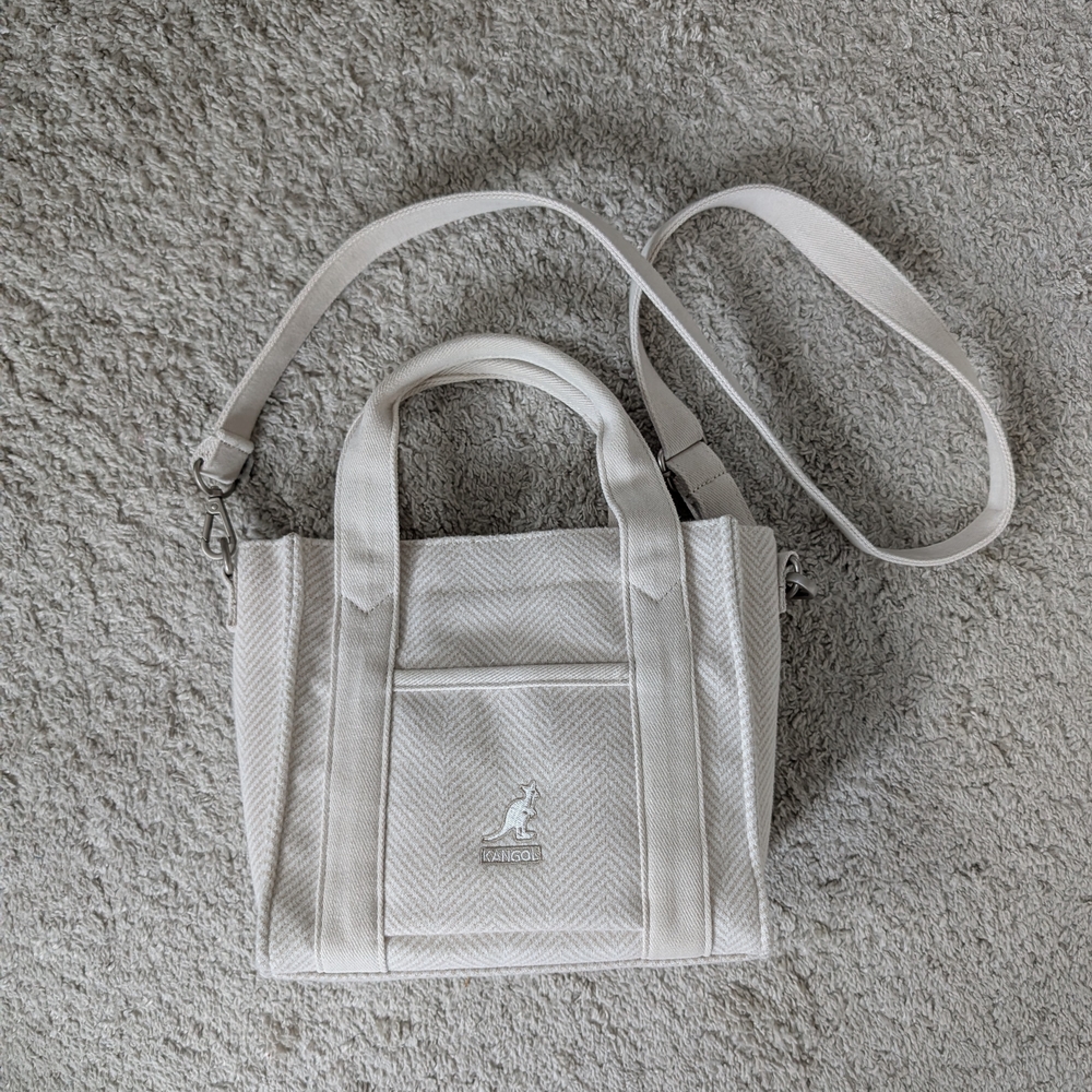 NEW Kangol Herringbone Tote Crossbody Bag